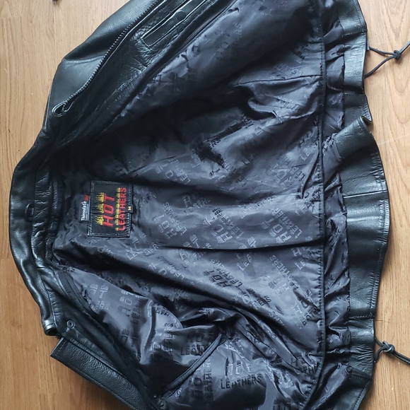 Hot Leathers🔥Genuine Leather Black Moto Jacket with Zip Out Lining Size Medium - Picture 8 of 16
